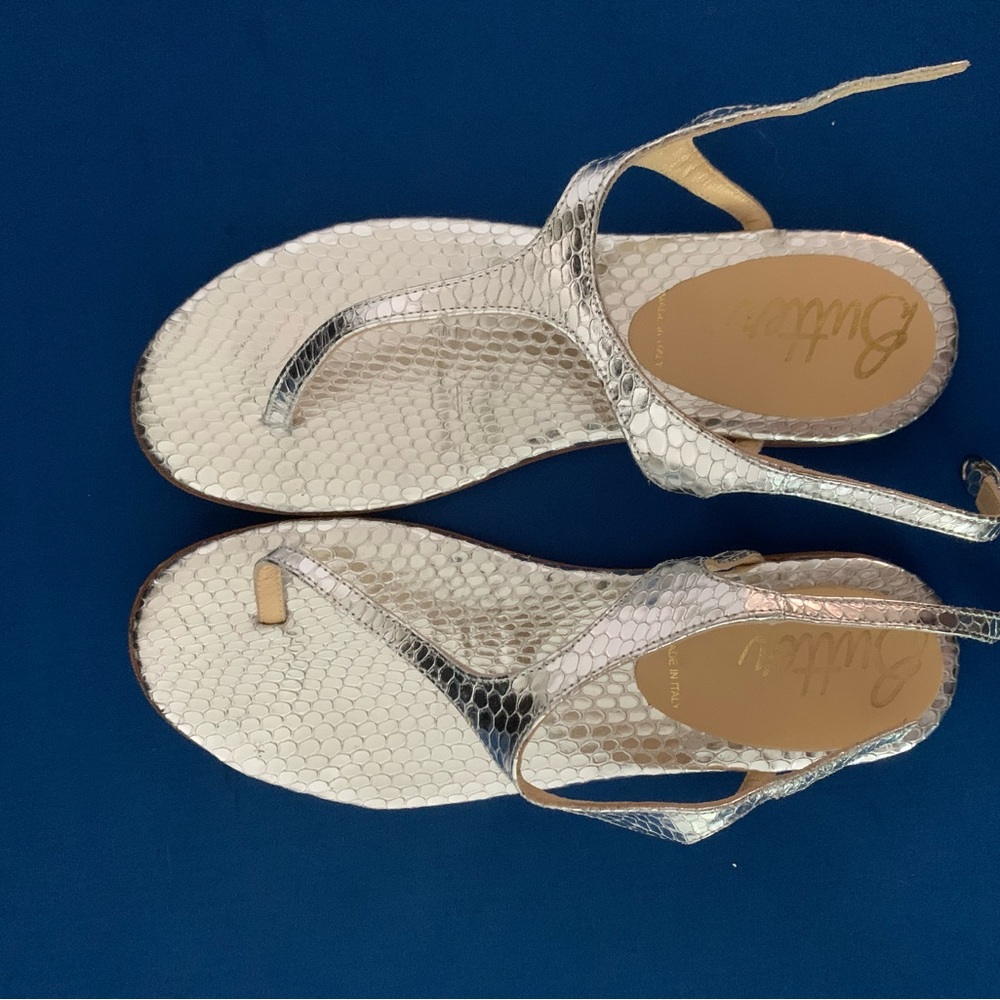 Butter Sandles, Vero Cuoio, Silver, Size 7.5